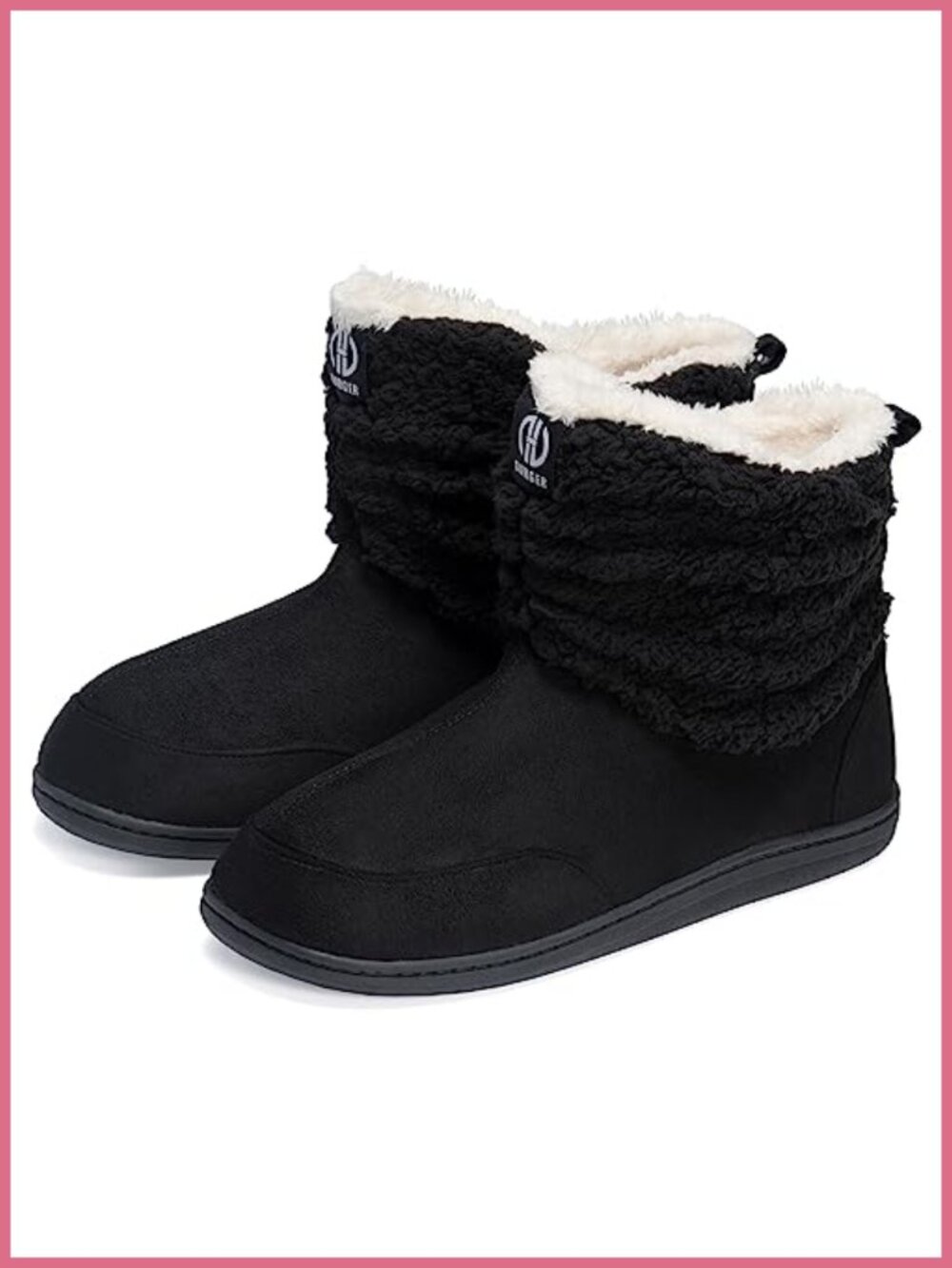 Memory Foam Slipper Boots Plush Fleece Lined Winter House Shoes